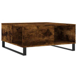Coffee Table Smoked Oak 80x80x36.5 cm Engineered Wood 830793
