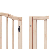 Dog Gate with Door Foldable 12 Panels 600 cm Poplar Wood 3155586