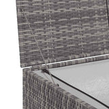Garden Storage Box Grey 150x100x100 cm Poly Rattan 46467