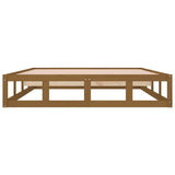 Bed Frame without Mattress Honey Brown 120x190 cm Small Double Solid Wood 820834