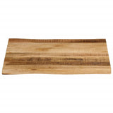 Table Top Live Edge 60x60x2.5 cm Solid Wood Rough Mango 370666