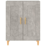 Sideboard Concrete grey Engineered wood, solid eucalyptus wood 812136