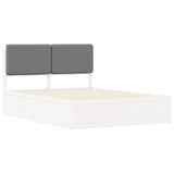 Bed Frame with Upholstered Headboard Dark Grey 180 x 200 cm 3398090
