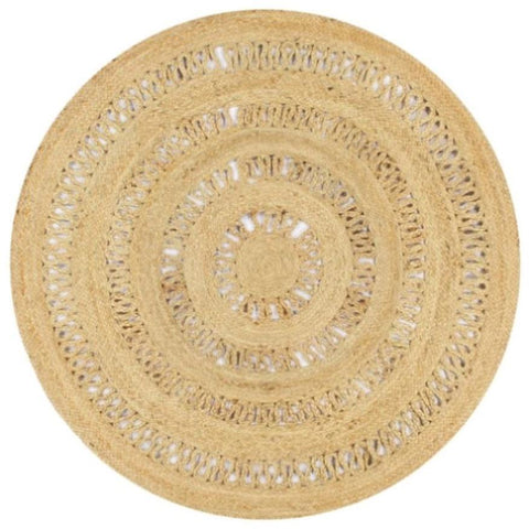 Handmade Rug Braided Jute 120 cm 133708