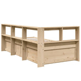 Bookcase Bed without Mattress 90x190cm Solid Wood Pine 3324481