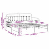 Daybed Frame White 90 x 200 cm Powder-Coated Steel 42002652