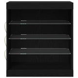 LED Sideboard Black Oak 60.5 x 37 x 67 cm Engineered Wood 863044