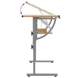 Craft Desk Sonoma Oak&Grey 110x53xcm Engineered Wood&Steel 340930