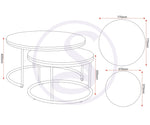 ZNTS Quebec Round Coffee Table Set 300-301-048