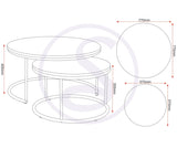 ZNTS Quebec Round Coffee Table Set 300-301-048