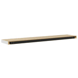 Floating Wall Shelf Oak and White 120x23.5x3.8 cm MDF 326585