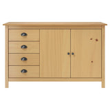 Sideboard Hill Honey Brown 130x40x80 cm Solid Pine Wood 288931