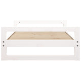 Dog Bed White 95.5x65.5x28 cm Solid Pine Wood 821483