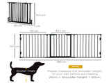 Pet Safety Gate, 3 Panels Playpen Fireplace, Foldable Metal Fence, Stair Barrier, Room Divider, Fire T3398P376450
