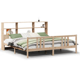 Bookcase Bed without Mattress 200x200cm Solid Wood Pine 3322323