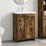 Bathroom Furniture Set Smoked Oak 81 x 40 x 84.5 cm 3404286
