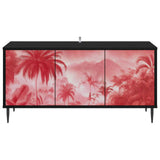 TV Cabinet AACHEN 102 x 33 x 51 cm Black Oak Engineered Wood 8007106