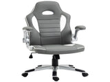 Computer Gaming Chair, Office Desk Swivel Chair, PU Leather Racing Chair with 90&deg Flip-up T3398P328217