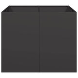 Planter Black 100x100x80 cm Steel 860822
