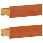 ZNTS Bookcase Bed without Mattress Wax Brown 120x200 cm Solid Wood Pine 3308926