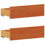 ZNTS Bookcase Bed without Mattress Wax Brown 120x200 cm Solid Wood Pine 3308926