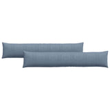 Sofa Pillows 2 pcs Blue 200 x 40 cm Corduroy Fabric 42013906