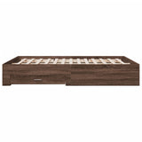 Bed Frame with Drawers without Mattress Brown Oak 160x200 cm 3280376