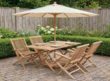 Garden Furniture Set 5 pcs Natural Solid Teak Wood 3418860