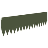 Lawn Edging 20 pcs 103 x 30 cm Steel Olive Green 8008511