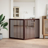 Dog Gate Foldable 2 Panels Brown 160 cm Poplar Wood 352266