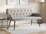 2 Seater Sofa with Metal Legs 2-Seater Light Grey Velvet 42051017
