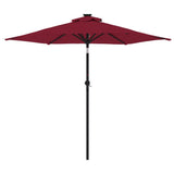 Garden Parasol with Steel Pole Bordeaux Red 225x225x212 cm 4005062