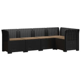 5-Seater Garden Sofa with Cushions Rattan Look PP Anthracite 3444036