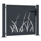 Garden Gate Anthracite 100x100 cm Steel Grass Design 153167