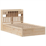 Bed Frame without Mattress 135x190 cm Double Solid Wood Pine 3323509