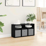 Lowboard with Drawer Black Oak 72 x 22.5 x 38 cm 8000573