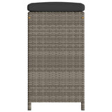 Garden Bar Stools with Cushions 6 pcs Grey Poly Rattan 368693