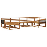 Outdoor Sofa Set 6 pcs Natural Solid Acacia Wood 3382702
