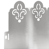 Lawn Edgings 10 pcs Silver 103 x 0.05 x 22 cm Stainless Steel 874756