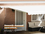 Retractable Awning White 450 x 300 cm Fabric and Aluminium 3330984