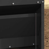 Chicken Treadle Feeder Black 33 x 42 x 40 cm Cold-Rolled Steel 874690