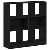 Book Cabinet Black Oak 97.5x29.5x100 cm Engineered Wood 862403