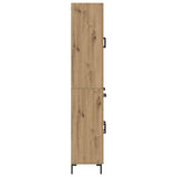 Highboard with Drawer 2 pcs Artisan Oak Engineered Wood 3415951
