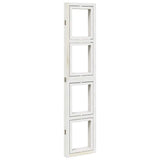 Room Divider 4 Panels White Solid Wood Paulownia 358690
