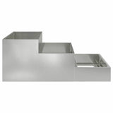 Garden Planter Silver 90 x 90 x 35 cm Galvanised Steel 865839
