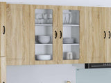 Wall Glass Cabinet LUCCA Sonoma Oak 80 x 31 x 100 cm 885157