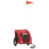 Pet Bike Trailer Red Oxford Fabric and Iron 93950