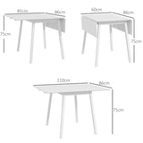 Solid Wood Folding Dining Table, Drop Leaf Table for 2-4 People, Rectangle Kitchen Table for Small T3398P342218