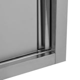 ZNTS Kitchen Wall Cabinet with Sliding Doors 120x40x50 cm Stainless Steel 51053
