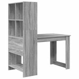Desk with Shelf Grey Sonoma 122 x 67 x 145 cm Engineered Wood 3337262